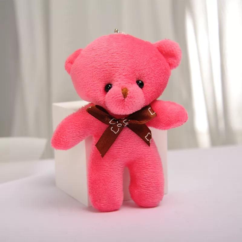 10 см Мини-подвеска в виде медведя-бабочки, разноцветный плюшевый медведь, подвесное украшение, кукла, высококачественная игрушка, брелок, подарок для студента