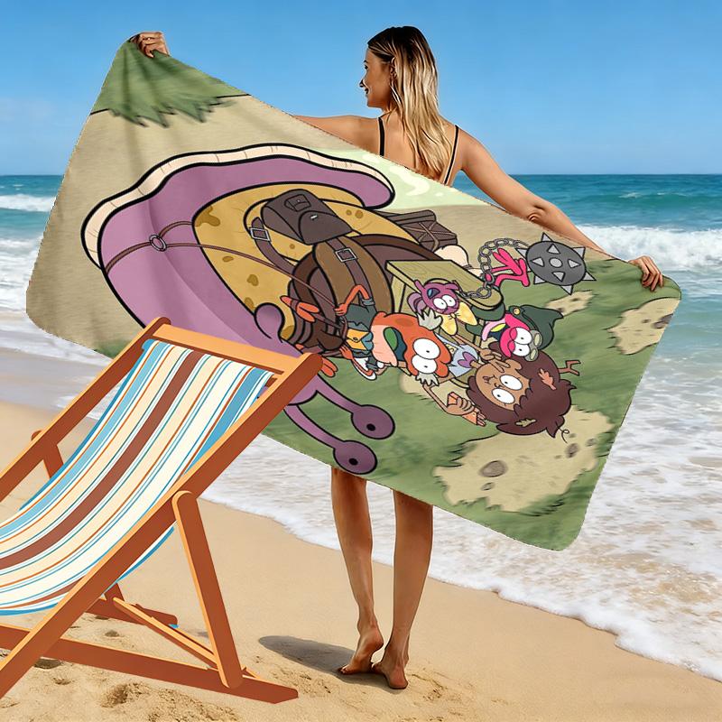 Amphibia 2D Flat Print Beach Towel, Large Soft Quick Dry Towel for Beach Camping Swimming.NSTJ0928009