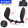 Fabric/Leather Car Neck Headrest U-shaped Pillow Cushion Seat Memory Foam Pad Sleep Side Head Telescopic Support Cervical Spine