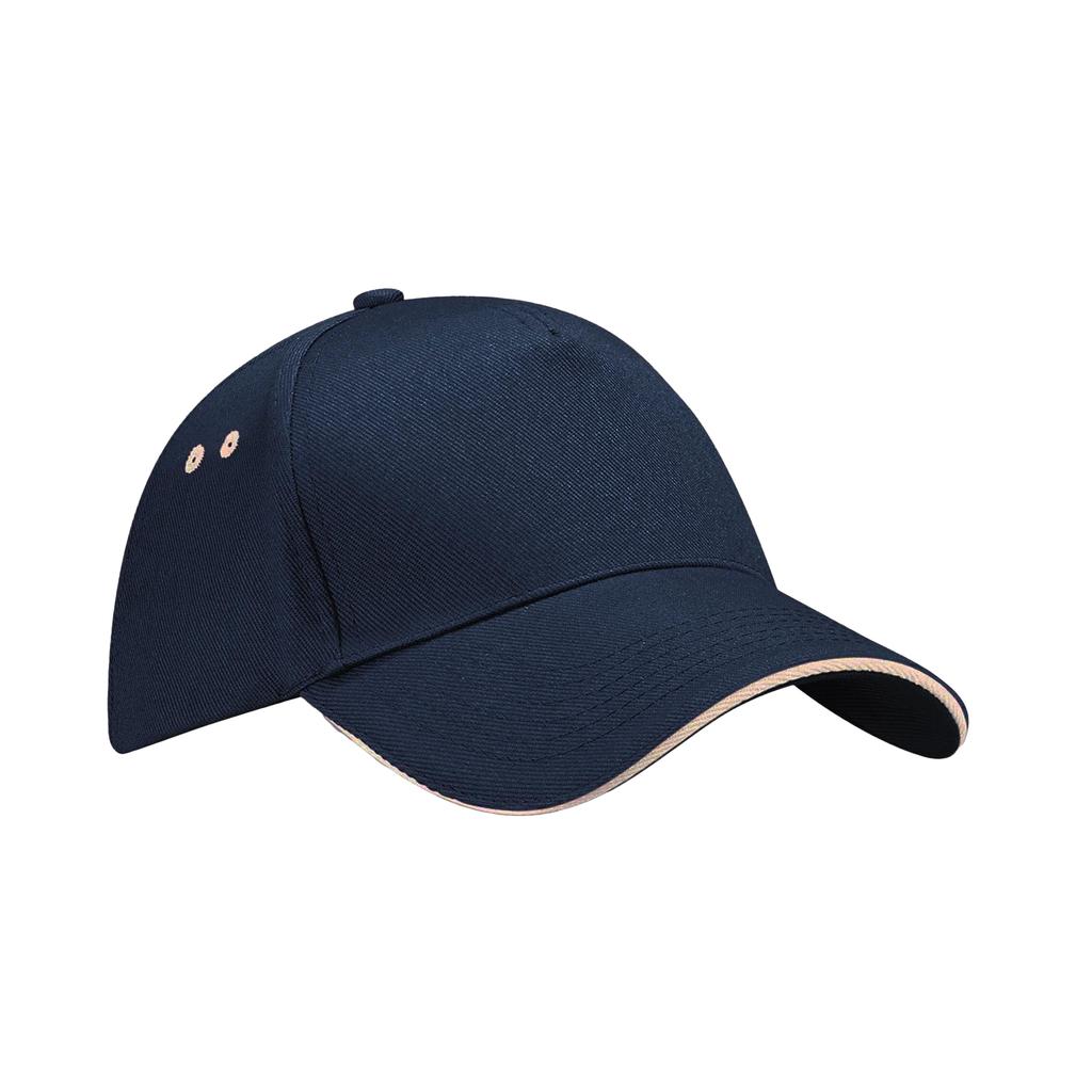 Beechfield 5 Panel Sandwich Peak Baseball Cap
