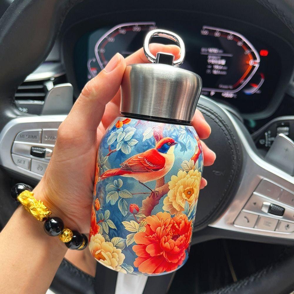Double Wall Insulated Cup 304 Stainless Steel Pocket Cup Cute Water Bottle Outdoor Travel Office