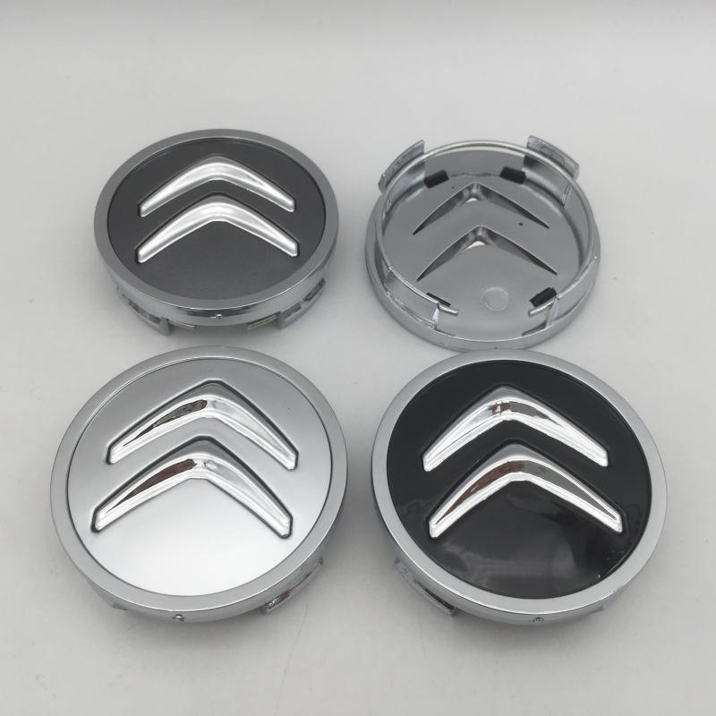 4pcs 3D 60mm For Citroen Car emblem Wheel hub Center Cap Badge covers sticker Decals Styling accessories