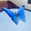 Прозрачная Хрустальная Статуэтка Бабочки Цветная Бабочка Мерцающее Покрытие Украшения Бабочки Стеклянное Основание Сложный Дизайн