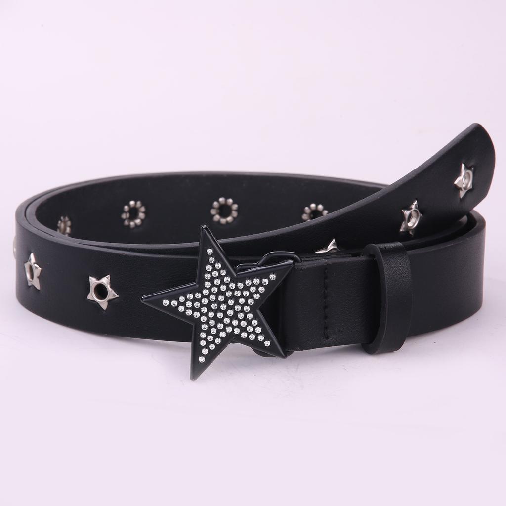 Dopamine Belt Women'S Pentagon Star Hollow Jeans With Dress Accessories Millennium Belt