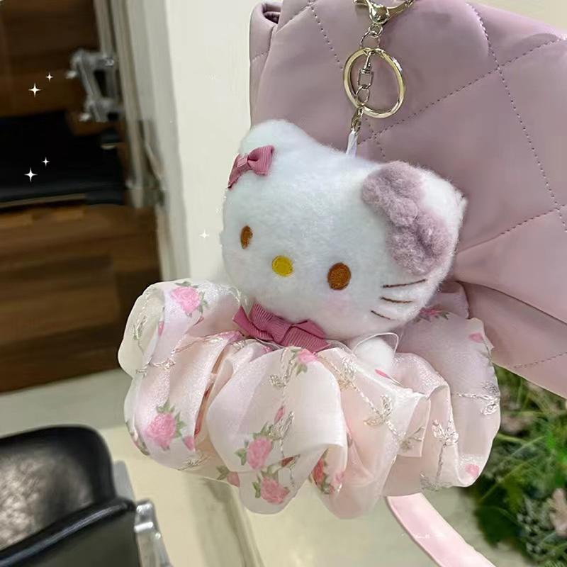 Милый брелок Hello Kitty от Sanrio Кавайная Мультяшная Подвеска для Школьной Сумки Украшение Плюшевая Кукла Игрушка Праздничные Подарки