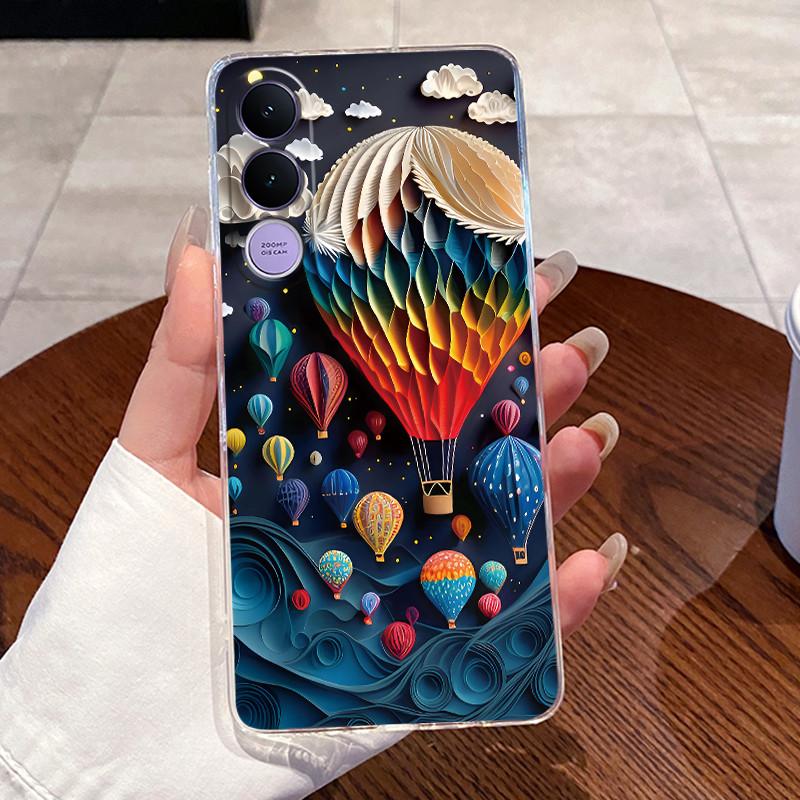 Casing For Vivo V70 FE Case V2550 Aesthetic Fashion Cute Cat Cartoon Soft Silicone Back Cover Transparent TPU Phone Case Bumper