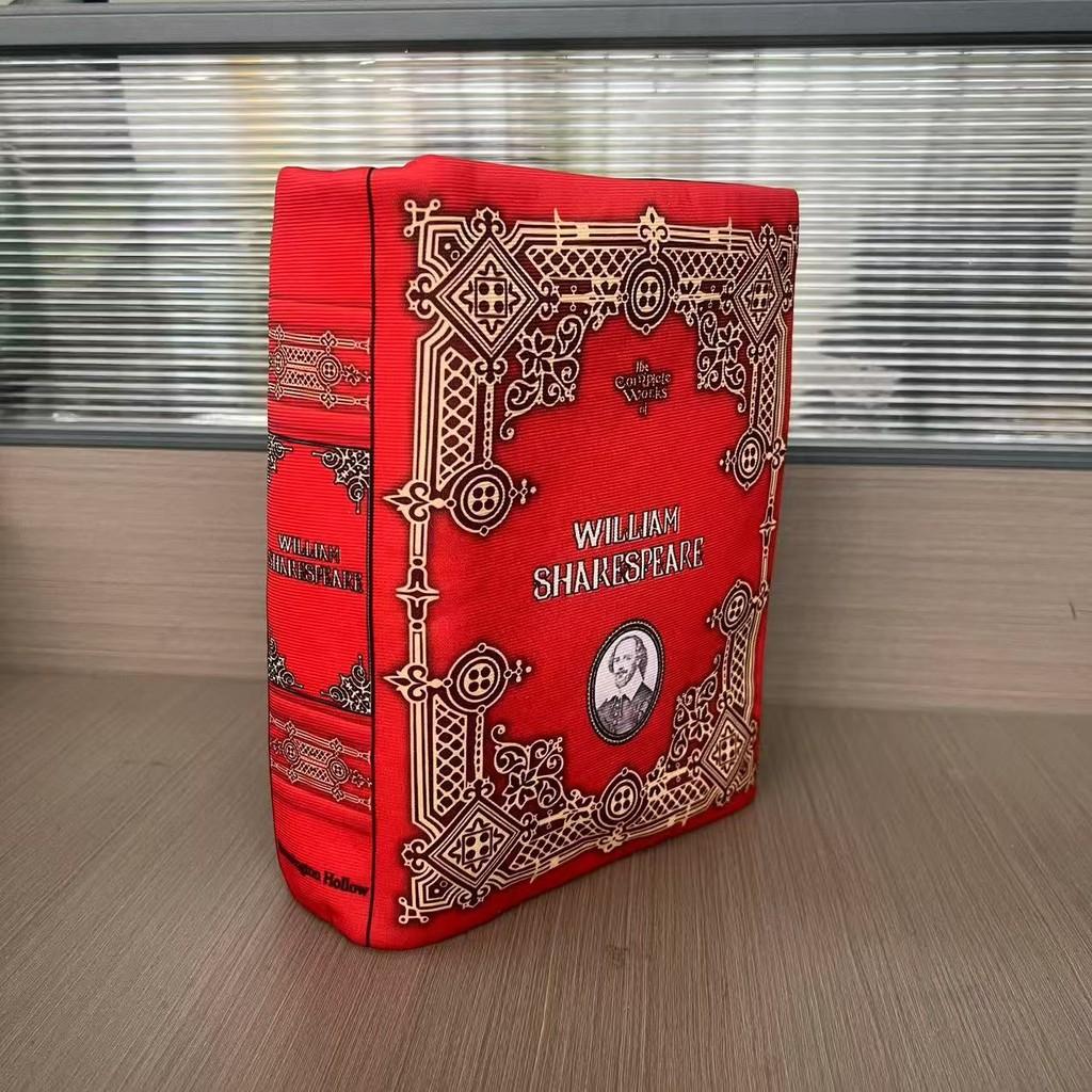 Плюшевая подушка-книга Шекспира с набивкой из ПП хлопка для декора уголка для чтения