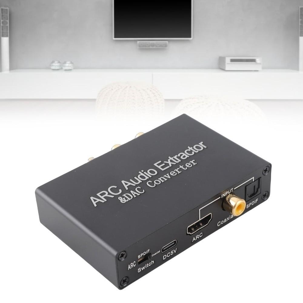Supports Optical/Coaxial/for RCA Stereo/3.5mm Output HD Output ARC Sound Extractor for TV