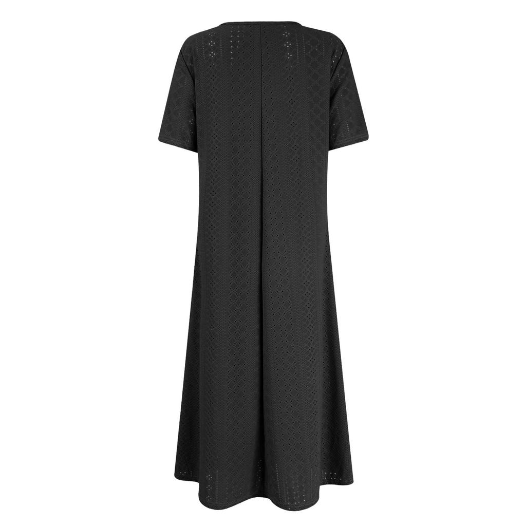 Женская мода, летние однотонные повседневные плиссированные платья с круглым вырезом в курортном стиле