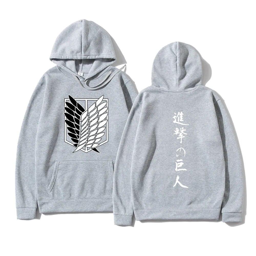 Атака на Титанов, модные толстовки унисекс, толстовки с капюшоном в японском аниме, пуловеры с капюшоном, топы Shingeki No Kyojin, унисекс, одежда с капюшоном