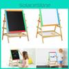 Kid Art Wooden Easel Double Sided Blackboard Magnetic Surface Functional Multi