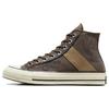 Кроссовки унисекс Chuck 70 Leather Overlay High Engine Smoke Brown Egret Black A07123C