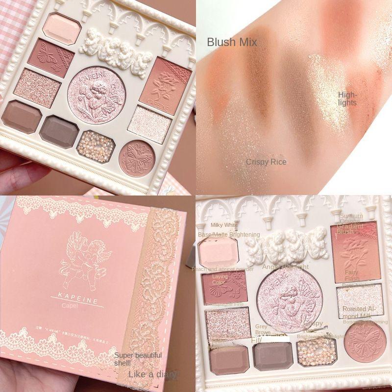 Angel Mysterious Ten-color Eyeshadow Disc, Matte Grooming, Smudge Blush, Highlight, Eyeshadow Multi-purpose Disc