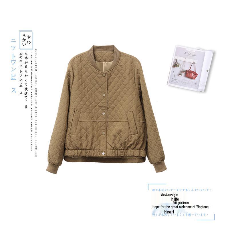 Женская клетчатая бейсбольная куртка с длинным рукавом, Весна/Осень 2024, Мода в европейском стиле.