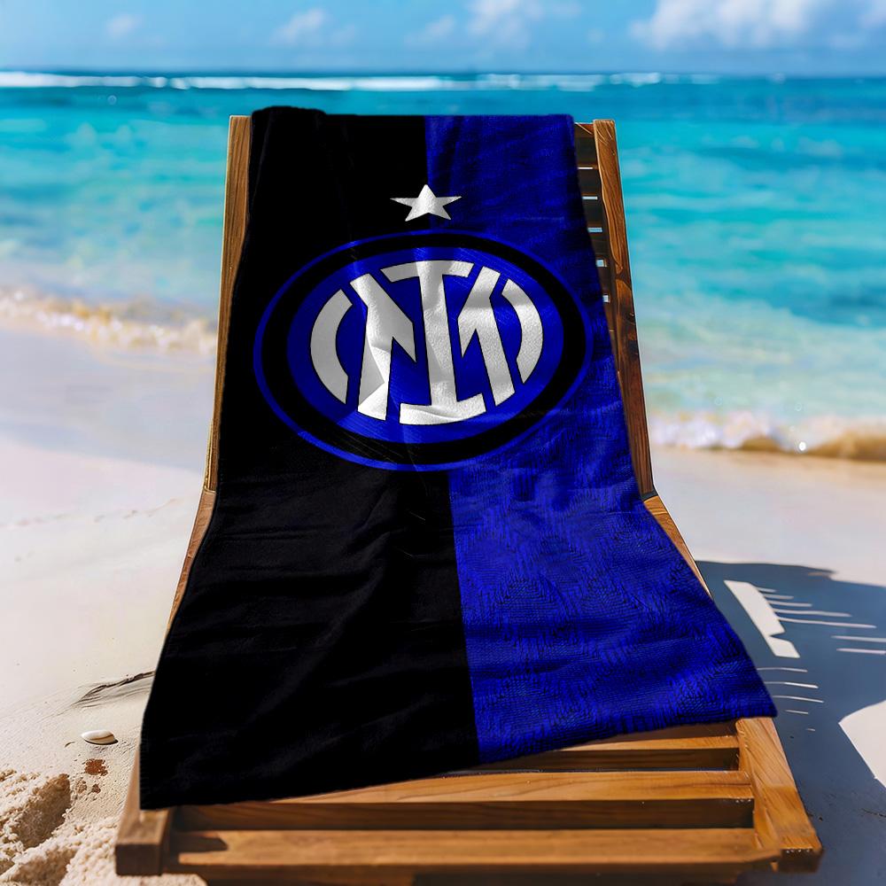 Inter Milan Beach Towel Quickdry Soft Microfiber Comfortable Lightweight