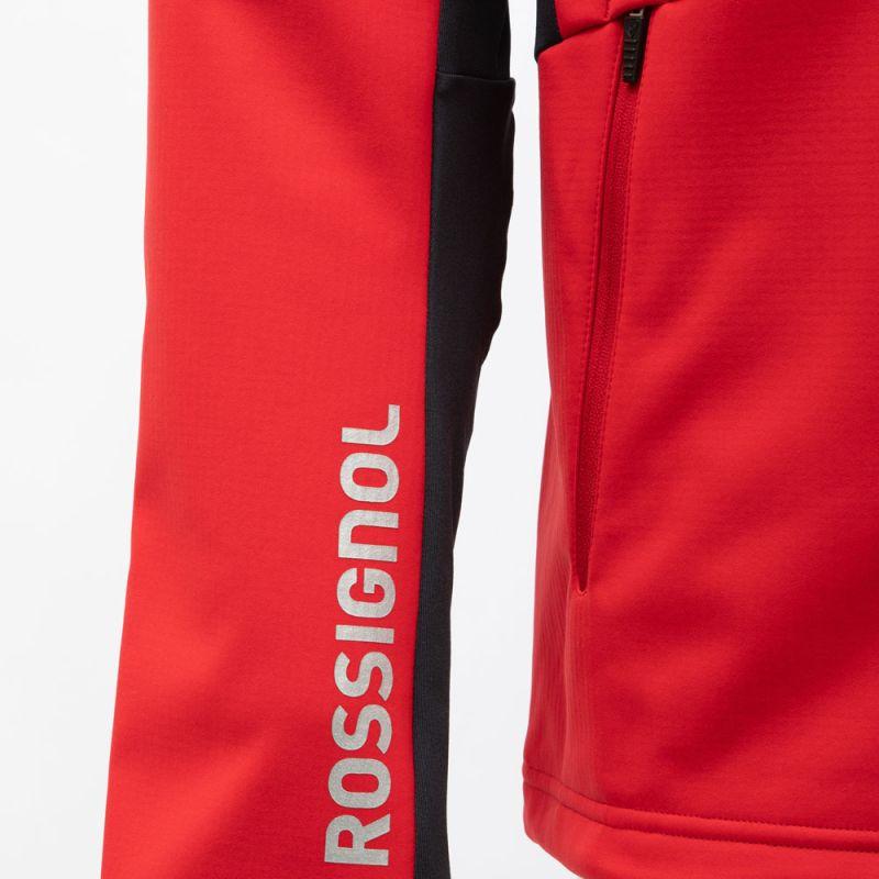 Men's ROSSIGNOL Plain Softshell Jacket with Coat of Arms Logo Zip