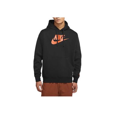 Nike Пуловер с логотипом алфавита, мужская толстовка с капюшоном, черный DR7830-010