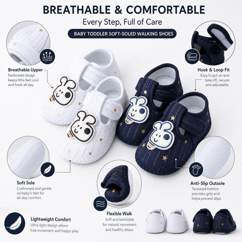 Soft Sole Infant Walker Shoes Anti-slip Toddler Shoes Cute Baby Booties Newborn