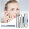 7Pcs Blackhead Remover Tool Kit Stainless Steel Comedones Extractor Pimple Acne Clip Removal Kit Nose Face Tweezer Tools