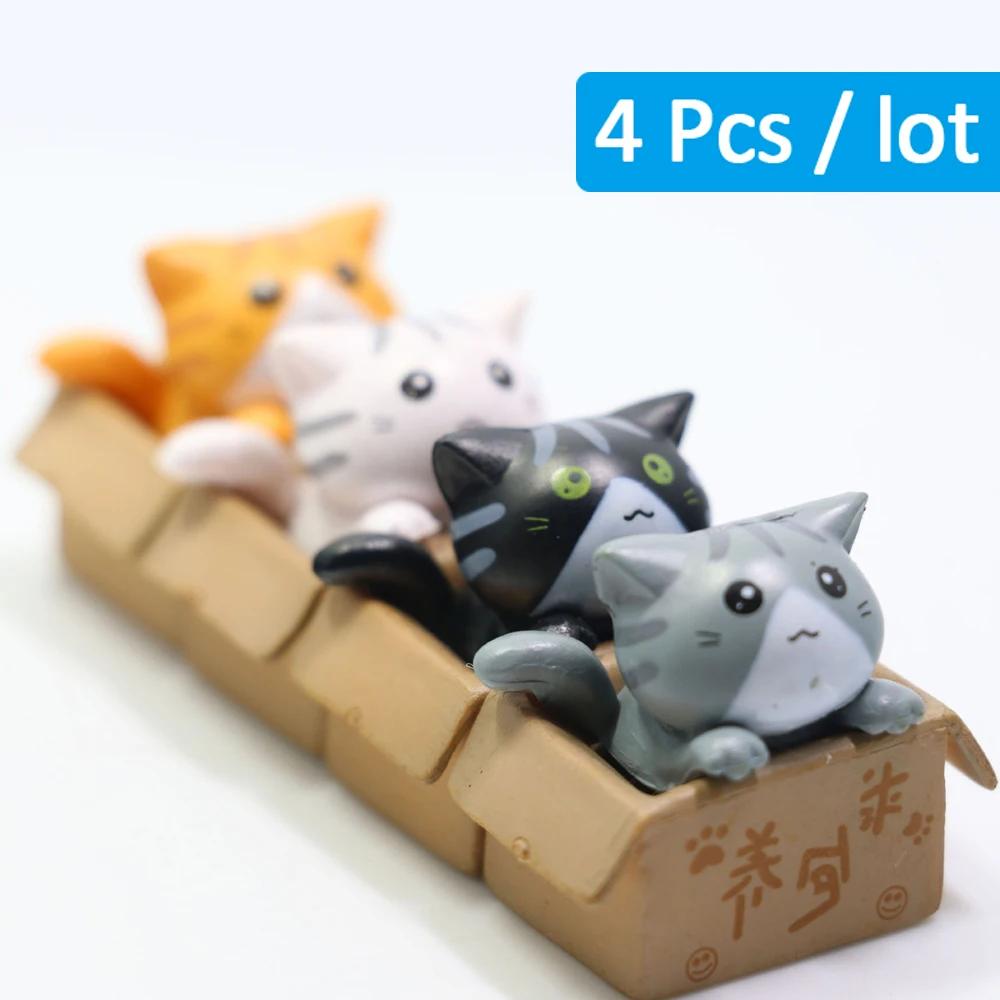 Kawaii мини-кошка, орнамент, садовая статуя котенка, подарок для детей, украшение для детской комнаты, игрушки, миниатюрные фигурки, домашний декор