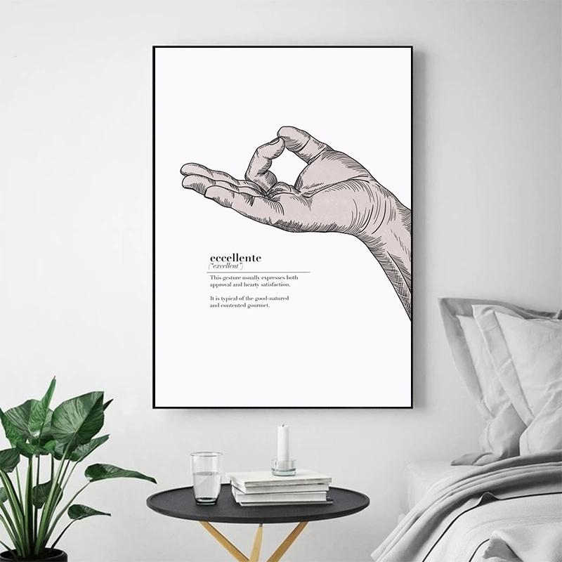 Итальянские принты, винтажный постер с жестом, держась за руки, холст, картина, итальянский мем, забавные настенные художественные фотографии, домашний декор, подарок