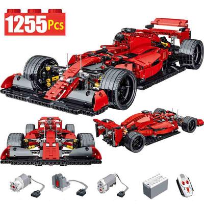 Технические радиоуправляемые спортивные машины Формула F1 Строительные блоки Городские суперскоростные гоночные машины Кирпичи DIY Игрушки для детей Подарки для парней