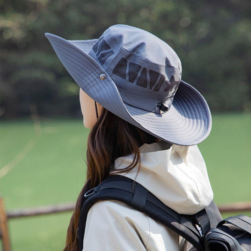 UV Protection Outdoor Hiking Hat Summer Sunscreen Cap Fashion Men Women Bucket Hat Travel