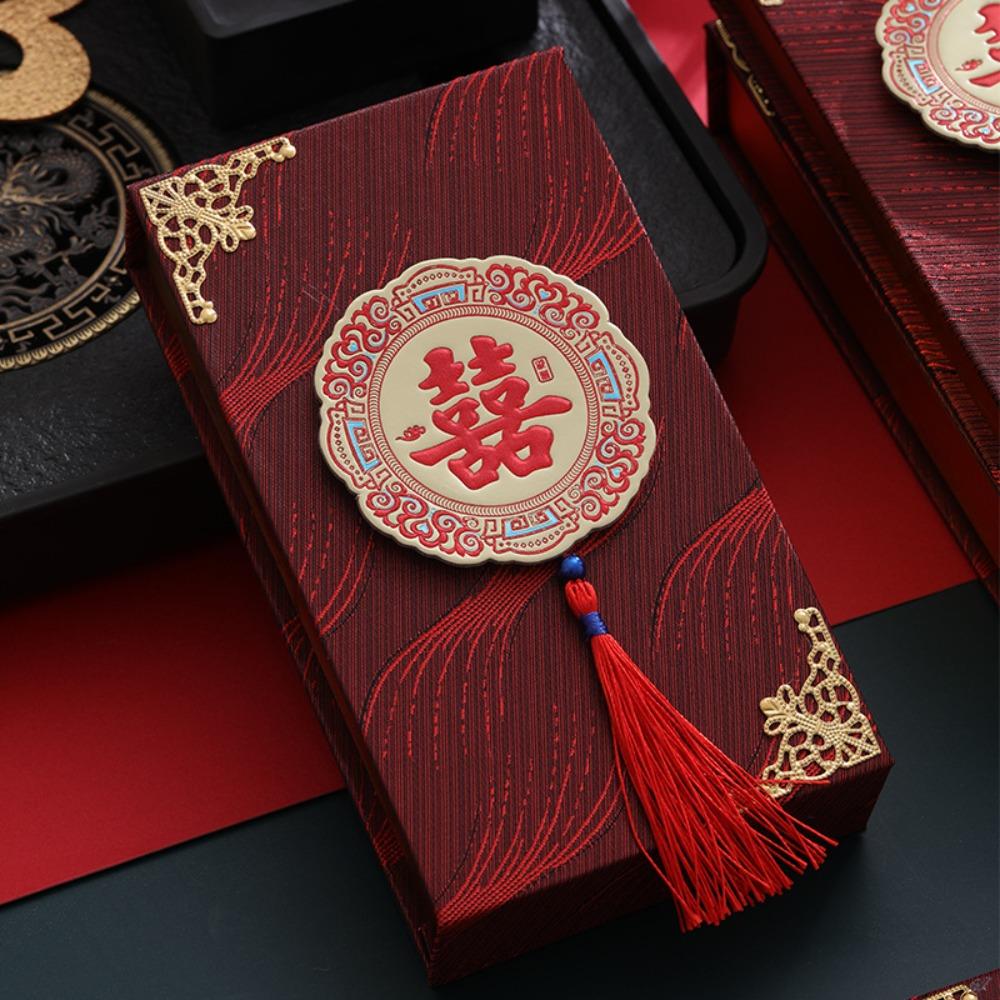 Retro New Year Red Envelop Paper Money Pocket Blessing Wedding Box