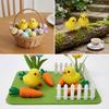 Flocking Plush Chicken Ornament Realistic Mini Chicken Toy Cute Plush Chicks  Home Decor