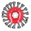 Twist Wire Brush Wheel Knotted Grinder Cup Grinding Rust Paint Removal Tool M14x2 Nut 4in