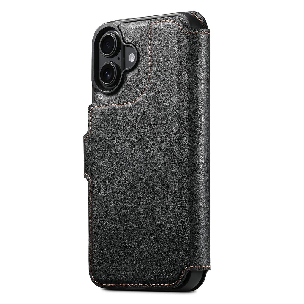 SUTENI Q-05 For iPhone 17 Wallet Case 2 in 1 Detachable Leather Flip Phone Cover with Stand