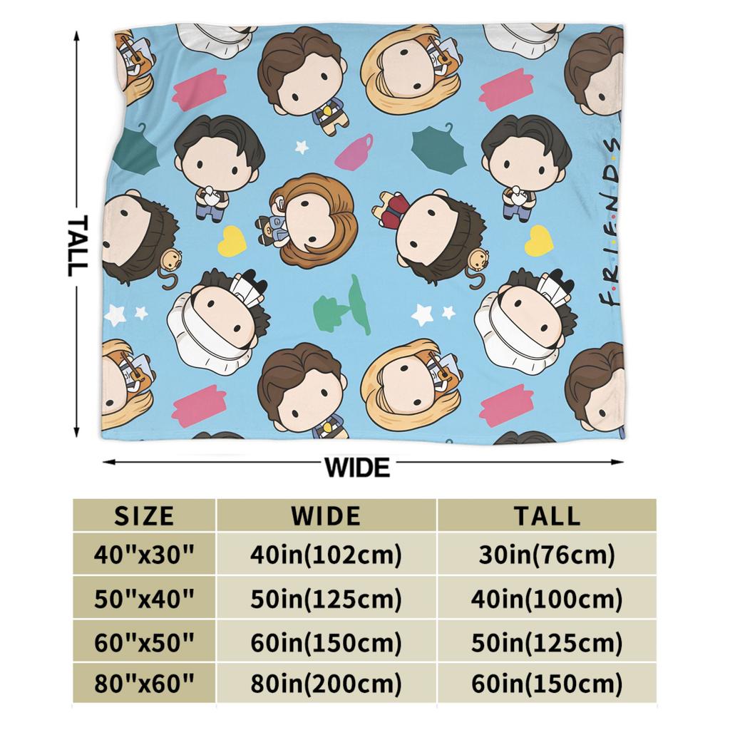 Friends Television Cartoon Blankets Warm Soft Plush Throw Blanket For Couch Bed Travel Office Flannel Bedspread Bed Cover