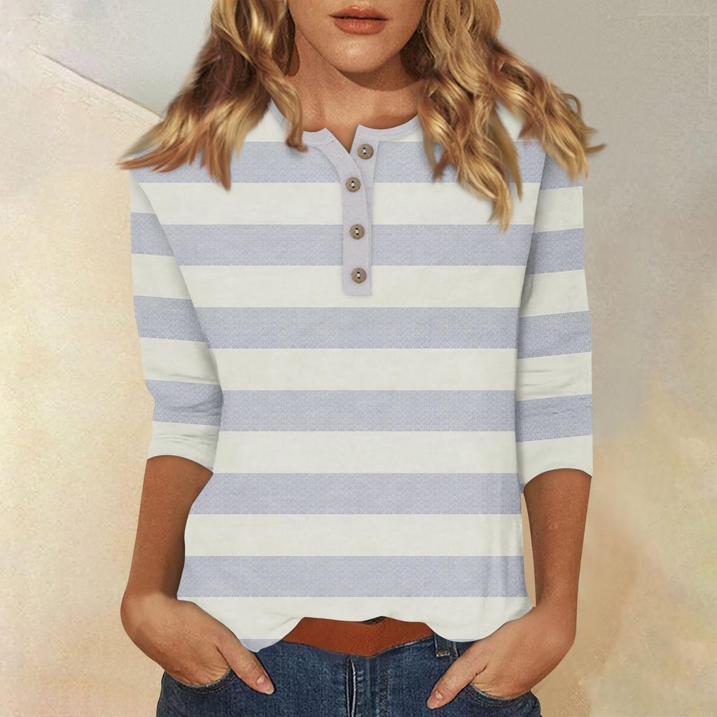 Женские футболки с милым принтом, блузки, повседневные базовые топы больших размеров, пуловеры для рубашек с рукавами 3/4