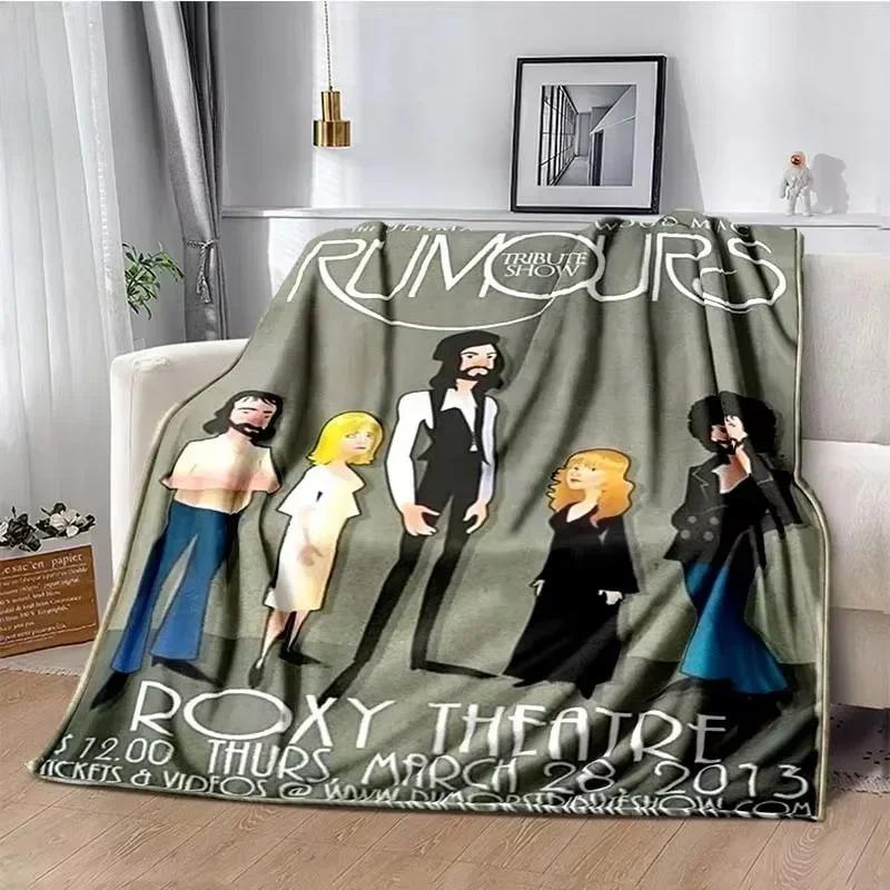 Плед Rock Band F-Fleetwood Mac с принтом для гостиной, спальни. Фланелевый плед. Мягкий и теплый. Квадратный плед для улицы, путешествий. Подарок на день рождения G