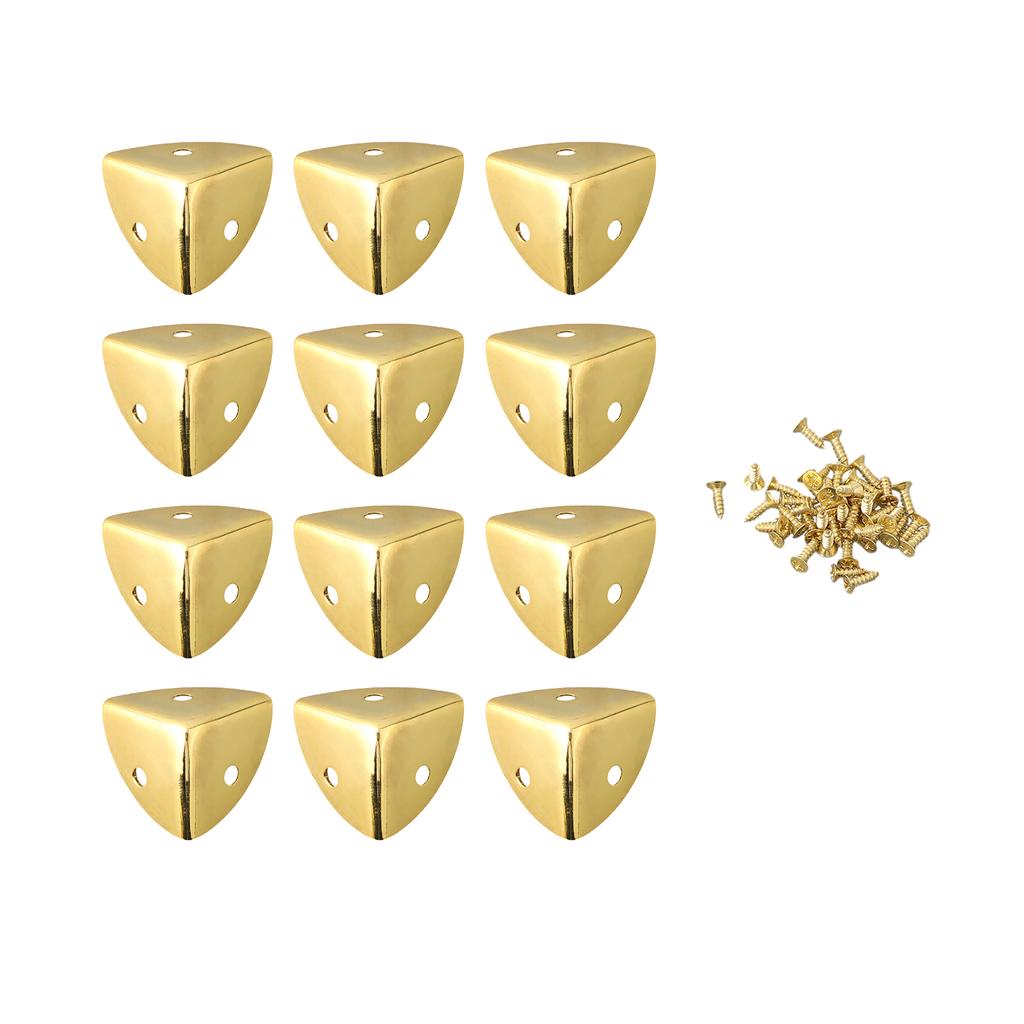 Защита края Защитный протектор Угол края Черный Защита С винтами Деревянный чехол 12 шт. Украшение стола Винтаж