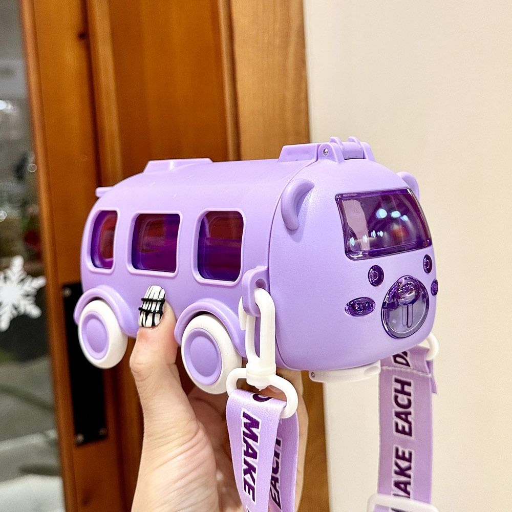 Outdoors Car Water Cup Large Capacity Bounce Straw Kettle School Bus Straw Cup Children