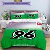 3pcs Duvet Cover Set (1*Duvet Cover + 2*Pillowcase, Without Core), Hannover 96 Football Print Bedding Set, Bedroom Decor, All‑Season, Birthday Gift
