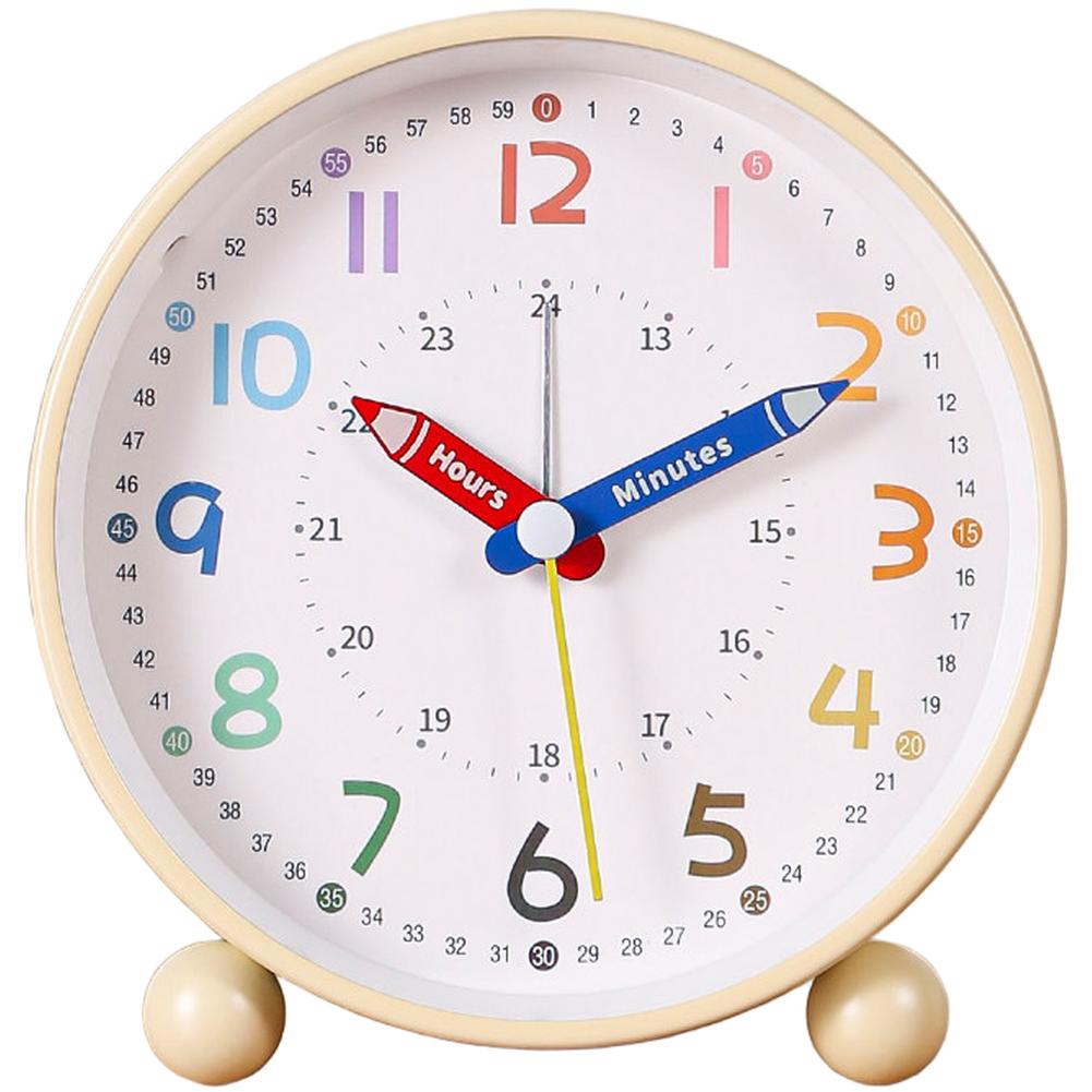 Student Alarm Clock Silent Operation Night Light Backlight and Time Learning Display for Educational Use 20 20 10cm Plastic