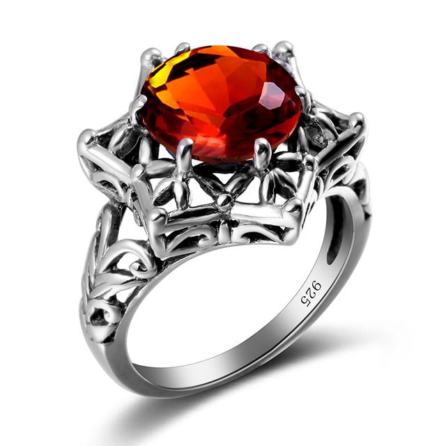 Кольца с фиолетовым аметистом и драгоценными камнями в форме звезды Давида для женщин из стерлингового серебра 925 пробы, модные ювелирные изделия, уникальный подарок ручной работы