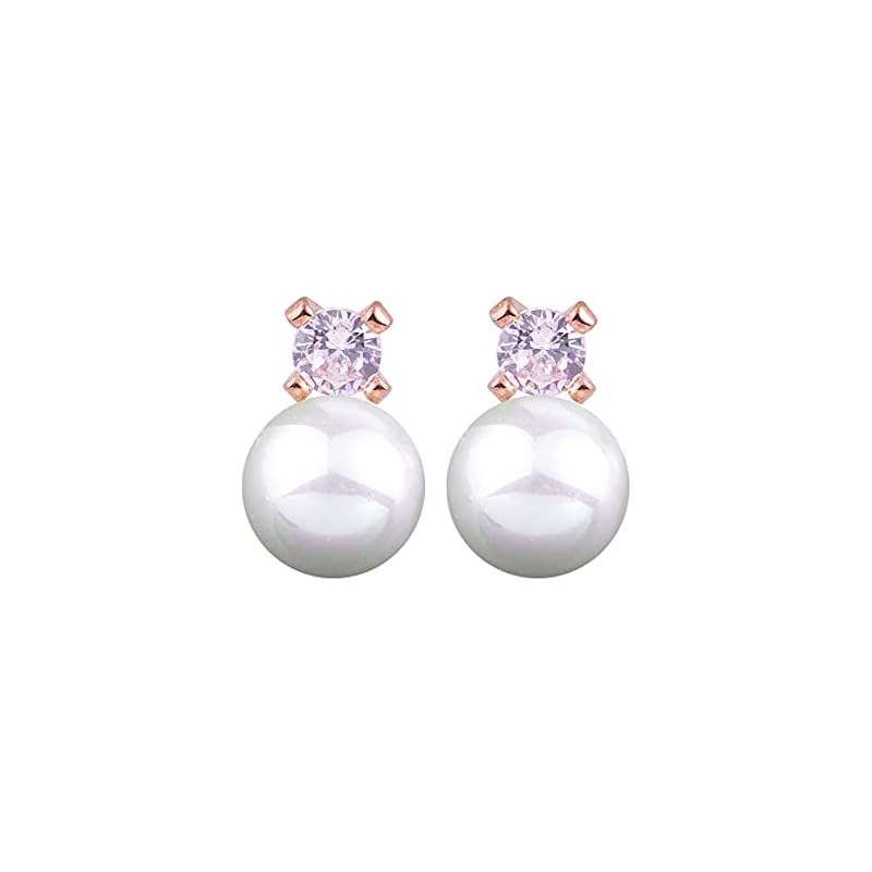 CHERRY Knot clip earrings earrings pearl ladies pearl earrings Bijou Popularity Compatible with metal allergies CZ zircon earrings woman birthday