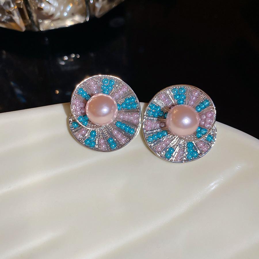 Французский придворный стиль Серьги-пусеты с прямоугольным цирконом на серебряных иглах Изысканные легкие роскошные высококлассные серьги Преувеличенные серьги Женщины