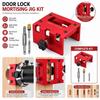 Durable Door Hinge Template Jig Kit Adjustable Mortise Guide Hinge Installation Kit  Woodworking