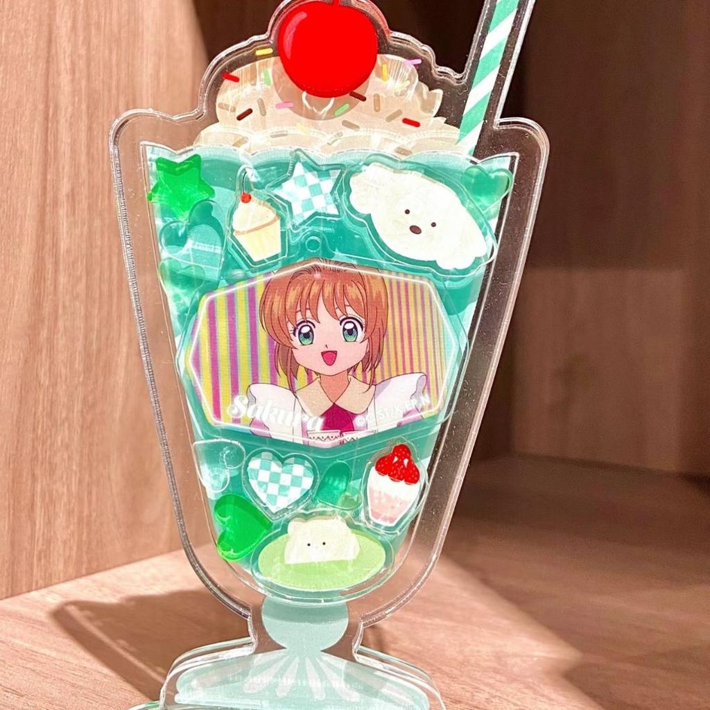 КINOMOTO SAKURA Акриловая фигурка-подставка Кард Каптор Сакура Аниме Периферия ity Моделирование стакана для молочного коктейля Настольное украшение