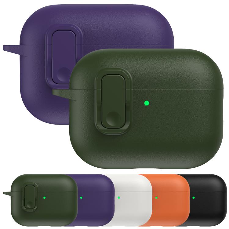 For AirPods Pro 2 / 1 XDcase Faux Leather Texture Security Lock TPU Earbud Case