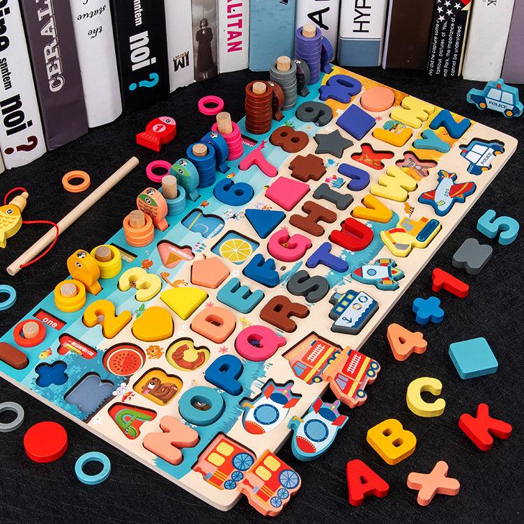 Child's early education puzzle1-23-6Year-Old Digital Cognitive Baby's Building Blocks Intelligence Development Boys and Girls Educational