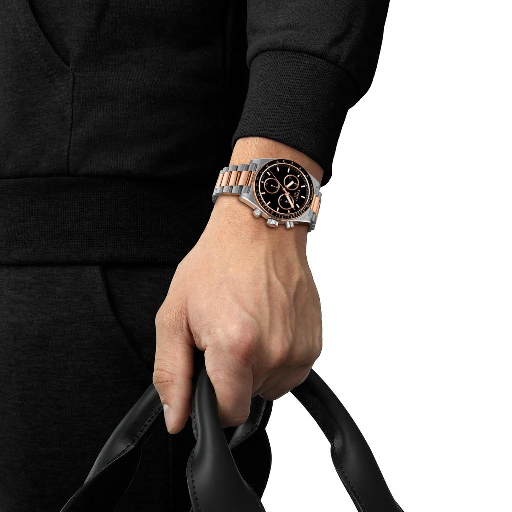 Tissot Мужские модные часы из нержавеющей стали с черным циферблатом T149.417.22.051.01