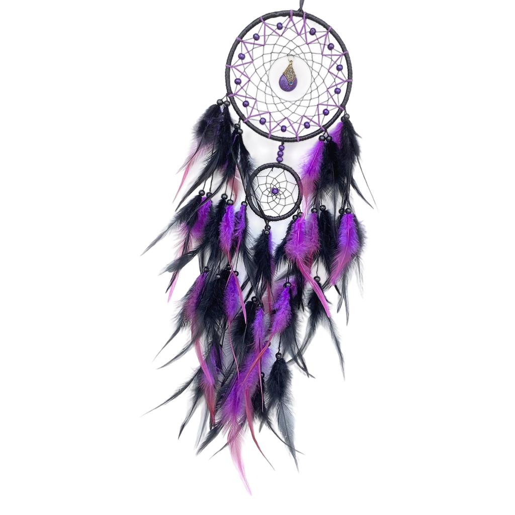 Dream Catchers for Bedroom Boho Dream Catcher Wall Decor Crystal Wood Beads Hanging Ornament Home Decorations Gift