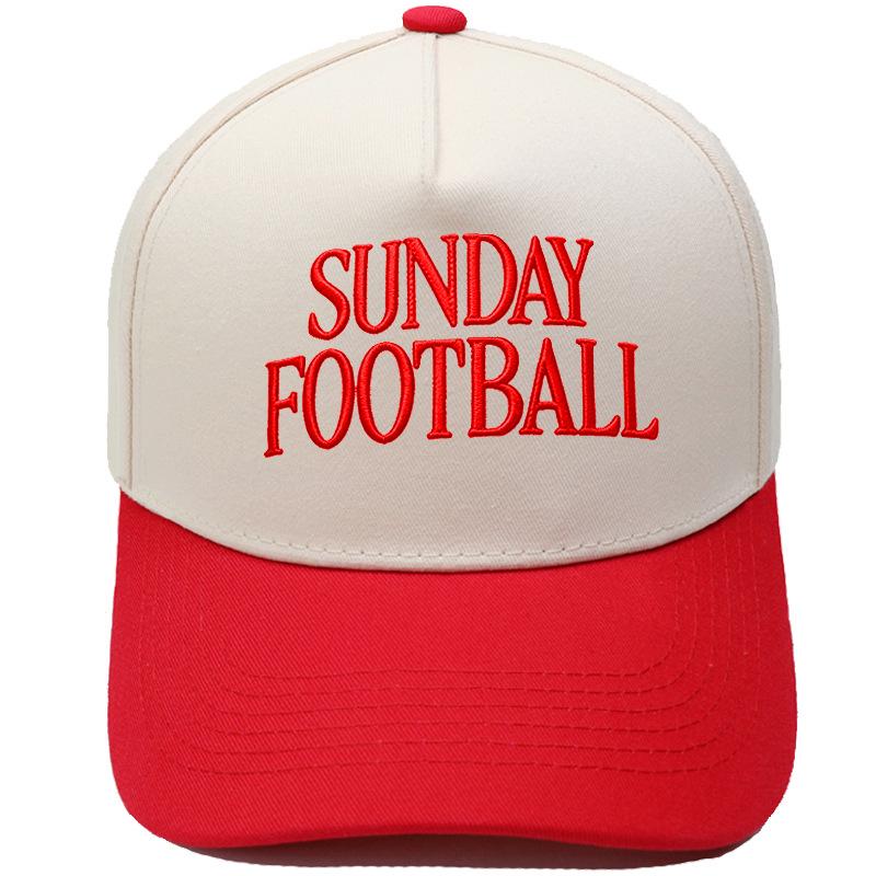 SUNDAY FOOTBALL embroidery color matching truck driver hat men's and women's casual sunshade baseball cap tide