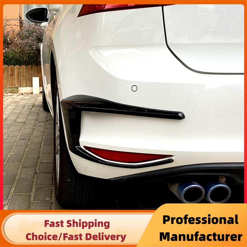 Глянцевая черная отделка спойлера заднего бампера для VW Golf 7 7.5 MK7 MK7.5 GTI R GTD R400 2013-2020 1 пара полосок рамки Canard