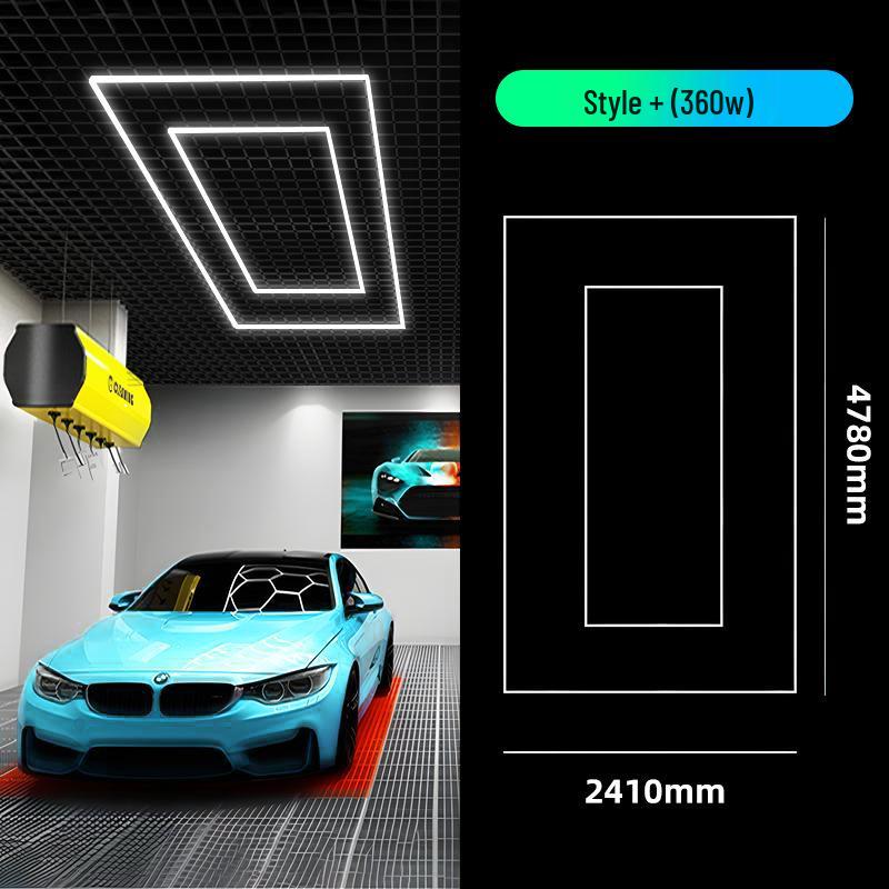 Hexagonal Waterproof LED Honeycomb Lamp for Gyms, Barbershops, and Car Washes.